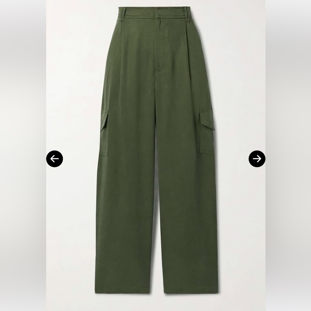 REFORMATION - Jackson Tencel Lyocell-Twill Straight-Leg Cargo Pants - Dark Green